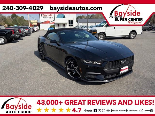 Shadow Black 2025 Ford Mustang EcoBoost Premium Convertible RWD Convertible Rear-Wheel Drive Automatic