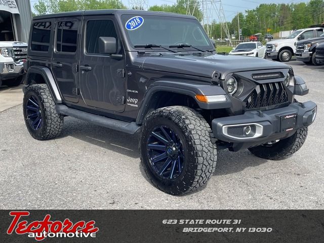2018 Jeep Wrangler Unlimited Sahara - Granite Crystal Metallic Clearcoat exterior view 1