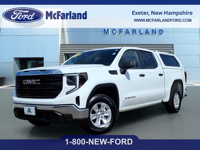 Summit White 2023 GMC Sierra 1500 Pro Crew Cab 4WD Pickup Truck Four-Wheel Drive 8-Speed Automatic