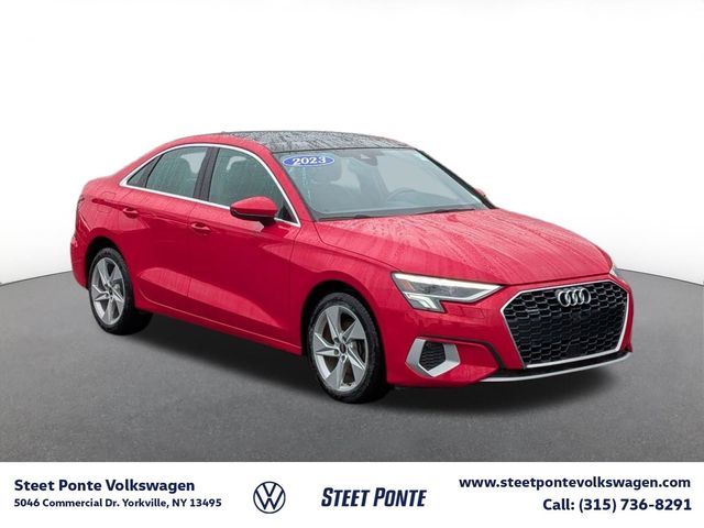 Orange (Tango Red Metallic) 2023 Audi A3 40 TFSI quattro Premium AWD Sedan All-Wheel Drive 7-Speed Automatic