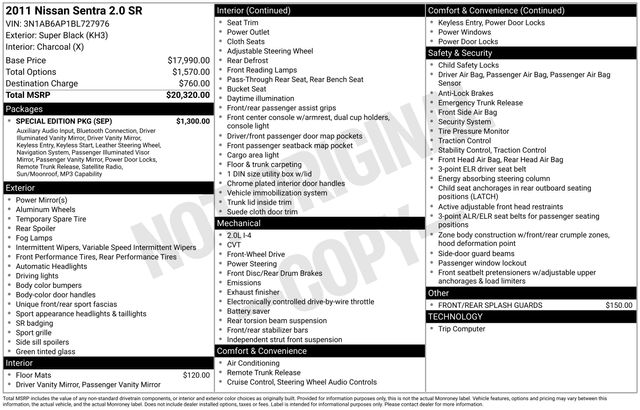 2011 Nissan Sentra 2.0 SR - Main Image