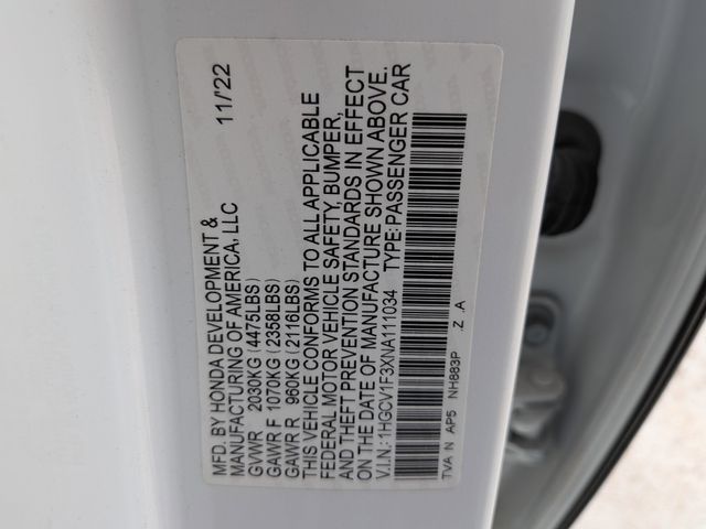 2022 Honda Accord Sport White at Bravo Nissan