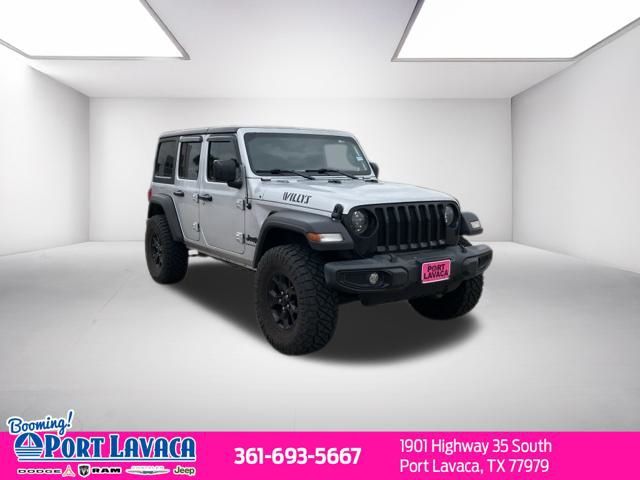 Silver Zynith Clearcoat 2023 Jeep Wrangler Willys 4-Door 4WD SUV / Crossover Four-Wheel Drive 8-Speed Automatic