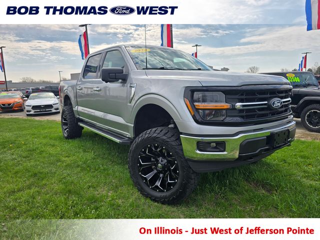 Silver 2024 Ford F-150 XLT SuperCrew 4WD Pickup Truck Four-Wheel Drive Automatic
