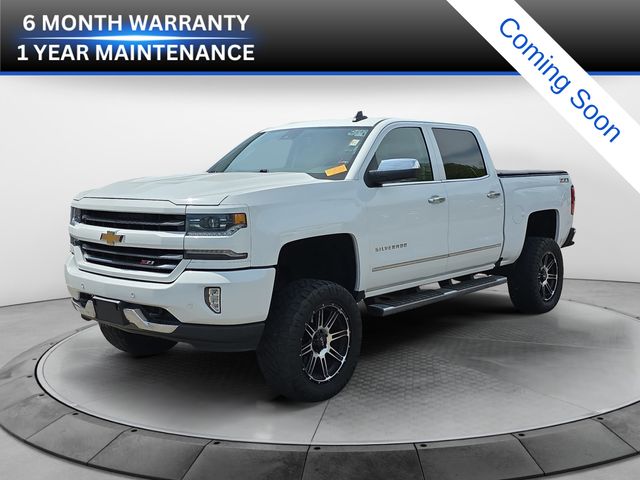 White 2017 Chevrolet Silverado 1500 LTZ Crew Cab 4WD Pickup Truck Four-Wheel Drive Automatic
