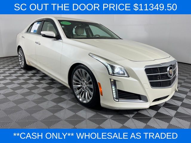 White Diamond Clearcoat 2014 Cadillac CTS Sedan Rear-Wheel Drive 8-Speed Automatic