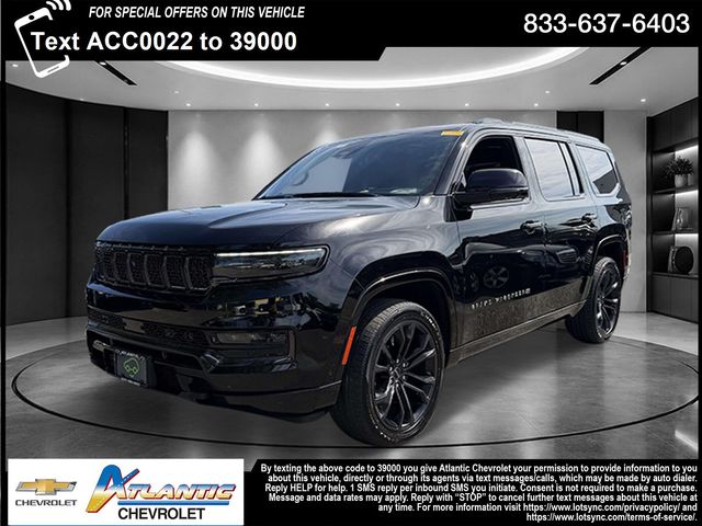 Diamond Black Crystal Pearlcoat 2022 Jeep Grand Wagoneer Series II 4WD SUV / Crossover Four-Wheel Drive 8-Speed Automatic