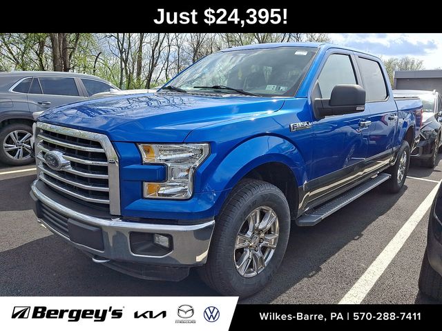 Blue Flame Metallic 2016 Ford F-150 XLT SuperCrew 4WD Pickup Truck Four-Wheel Drive 6-Speed Automatic