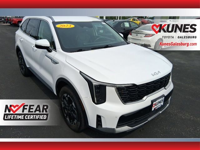 Glacial White Pearl 2024 Kia Sorento SUV / Crossover All-Wheel Drive 8-Speed Automatic