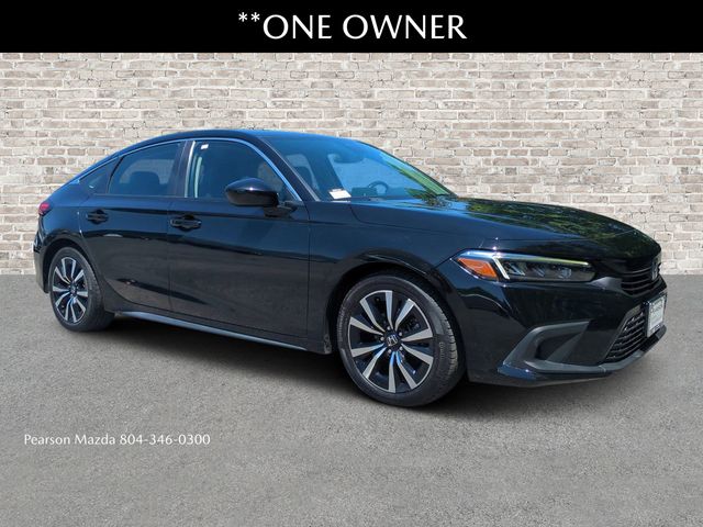 Black 2022 Honda Civic Hatchback EX-L FWD Hatchback Front-Wheel Drive Continuously Variable Transmission