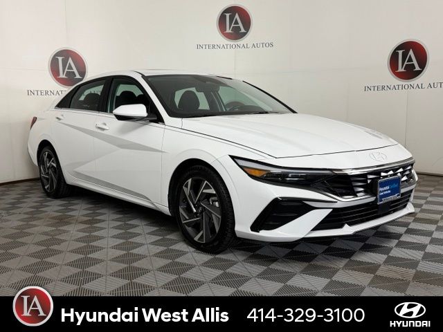 Serenity White 2024 Hyundai Elantra Sedan Front-Wheel Drive Continuously Variable Transmission