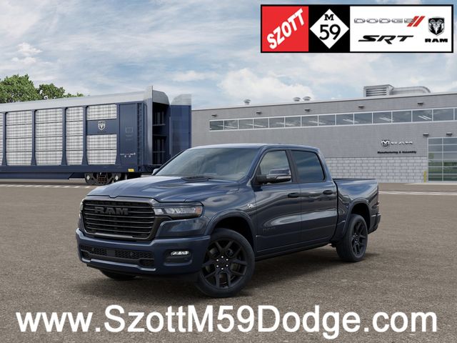 Forged Blue Metallic 2026 RAM 1500 Laramie Crew Cab 4WD Pickup Truck Four-Wheel Drive 8-Speed Automatic
