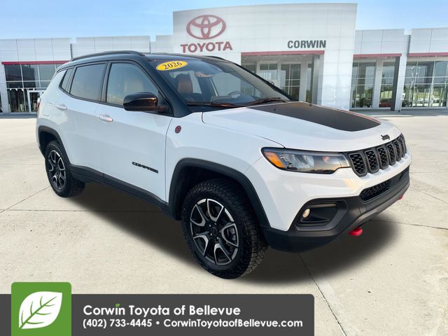 Bright White Clearcoat 2026 Jeep Compass Trailhawk 4WD SUV / Crossover Four-Wheel Drive 8-Speed Automatic