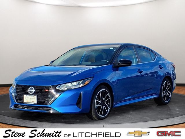 Electric Blue Metallic/Super Black 2024 Nissan Sentra SR FWD Sedan Front-Wheel Drive Continuously Variable Transmission