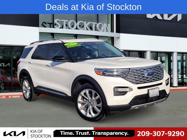 White Metallic 2023 Ford Explorer SUV / Crossover All-Wheel Drive Automatic
