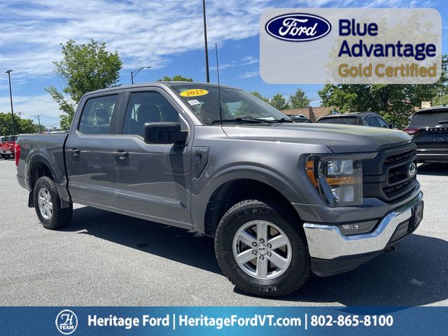 Gray Metallic 2023 Ford F-150 XL SuperCrew 4WD Pickup Truck Four-Wheel Drive Automatic