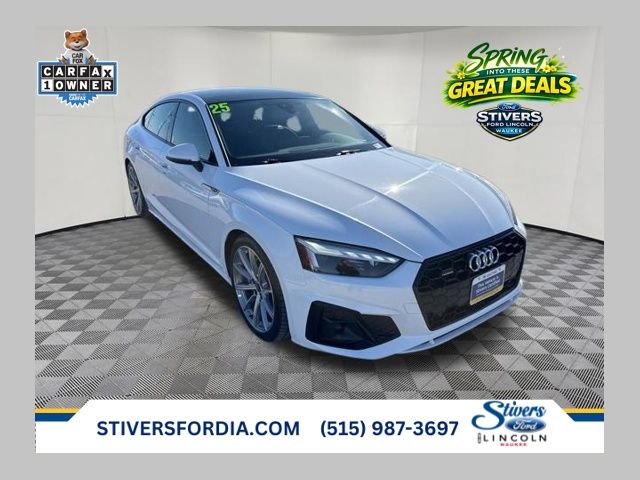 White 2025 Audi A5 Sportback quattro Premium S Line 45 TFSI Sedan All-Wheel Drive 7-Speed Automatic