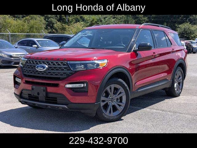 Red Metallic 2023 Ford Explorer SUV / Crossover Rear-Wheel Drive Automatic