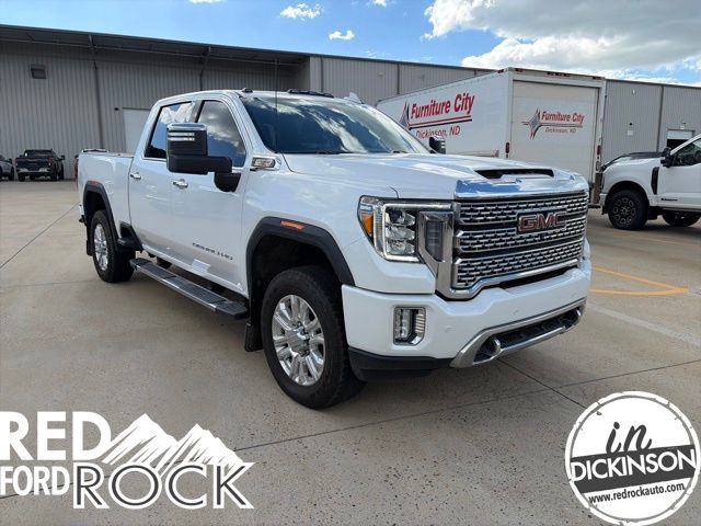 White Frost 2023 GMC Sierra 3500HD Denali Crew Cab 4WD Pickup Truck Four-Wheel Drive Automatic