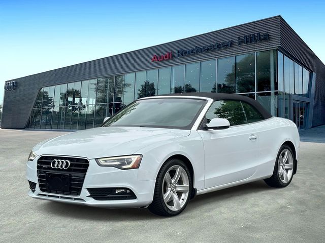 Glacier White Metallic/Black Roof 2014 Audi A5 2.0T quattro Premium Plus Cabriolet AWD Convertible All-Wheel Drive 8-Speed Automatic