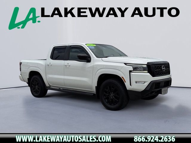 Glacier White 2023 Nissan Frontier Pickup Truck Four-Wheel Drive 9-Speed Automatic
