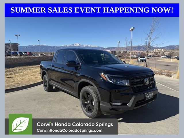 Black 2026 Honda Ridgeline Pickup Truck All-Wheel Drive 9-Speed Automatic