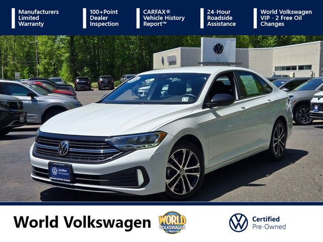 Pure White 2023 Volkswagen Jetta 1.5T Sport FWD Sedan Front-Wheel Drive 8-Speed Automatic
