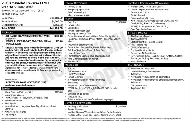 Used 2013 Chevrolet Traverse For Sale in Indianapolis, IN