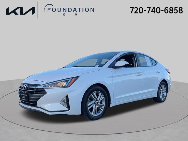 Quartz White Pearl 2020 Hyundai Elantra Sedan Front-Wheel Drive Continuously Variable Transmission