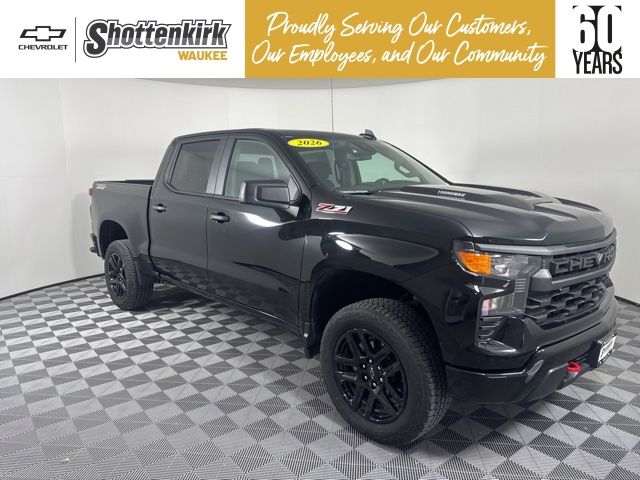 Black 2026 Chevrolet Silverado 1500 Pickup Truck Four-Wheel Drive 8-Speed Automatic