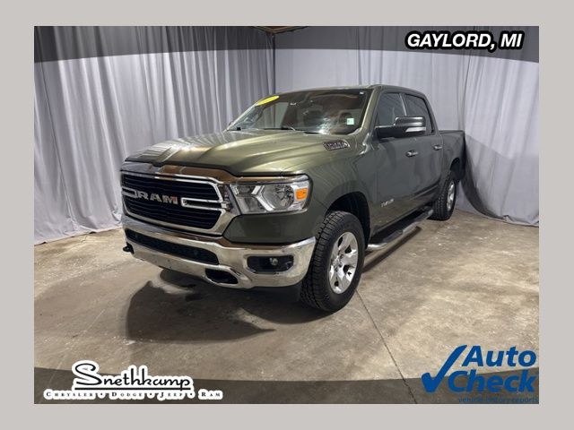 Olive Green Pearlcoat 2020 RAM 1500 Big Horn Crew Cab 4WD Pickup Truck Four-Wheel Drive 8-Speed Automatic