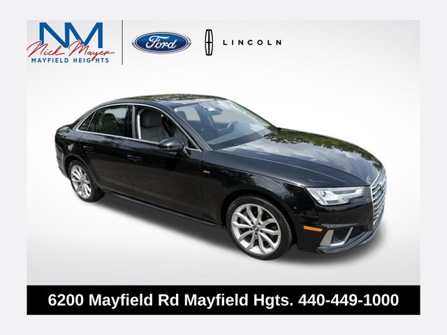 Black Metallic 2019 Audi A4 Sedan All-Wheel Drive 7-Speed Automatic