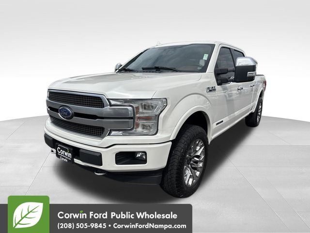 White Platinum Metallic Tri-Coat 2018 Ford F-150 Pickup Truck Four-Wheel Drive Automatic