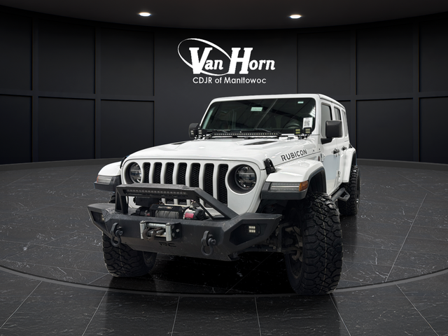 Used 2021 Bright White Clearcoat Jeep Unlimited Rubicon image 3