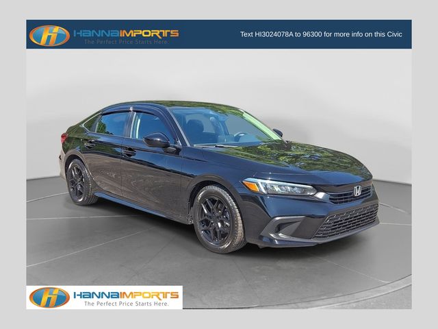 Crystal Black Pearl 2024 Honda Civic Sedan Front-Wheel Drive Continuously Variable Transmission