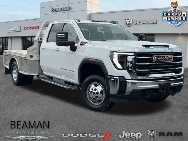 Summit White 2024 GMC Sierra 3500HD SLE Double Cab LB 4WD Pickup Truck Four-Wheel Drive Automatic