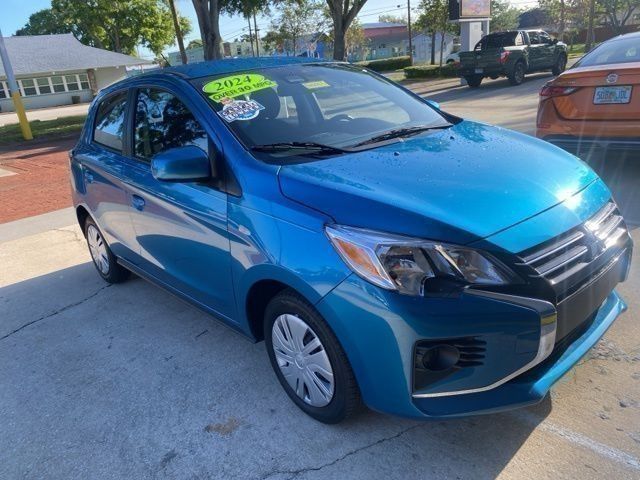 Sapphire Blue Metallic 2024 Mitsubishi Mirage ES FWD Hatchback Front-Wheel Drive Continuously Variable Transmission