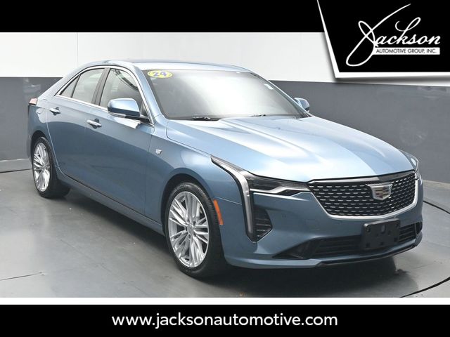 Gray (Steel Metallic) 2024 Cadillac CT4 Premium Luxury RWD Sedan Rear-Wheel Drive 8-Speed Automatic