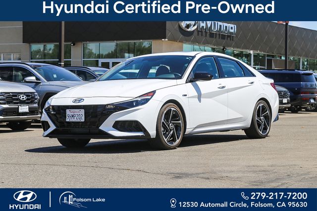 Lunar White 2023 Hyundai Elantra Sedan Front-Wheel Drive 7-Speed Dual Clutch