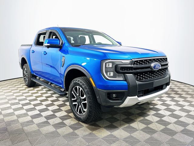 Blue Metallic 2024 Ford Ranger Lariat SuperCrew 4WD Pickup Truck Four-Wheel Drive Automatic