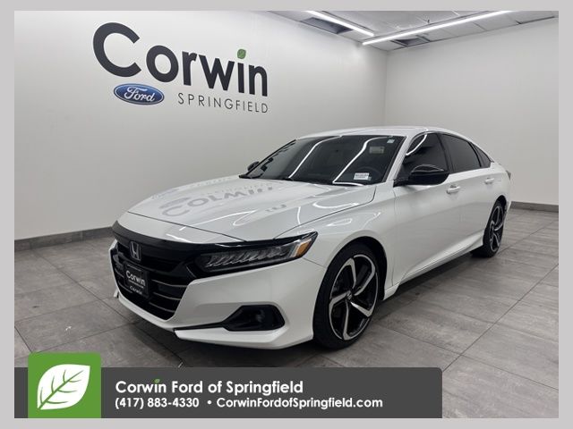 White 2022 Honda Accord Hybrid Sport FWD Sedan Front-Wheel Drive Continuously Variable Transmission
