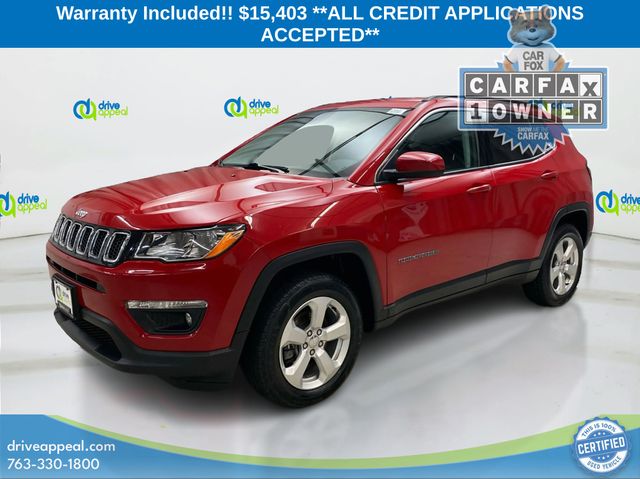 Redline Pearlcoat 2019 Jeep Compass Latitude 4WD SUV / Crossover Four-Wheel Drive 9-Speed Automatic