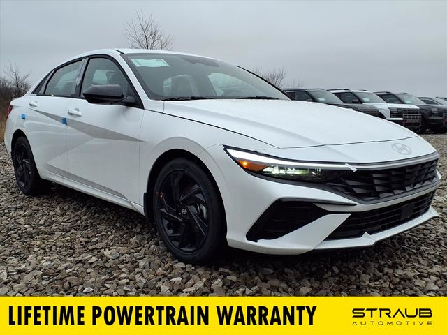Serenity White 2026 Hyundai Elantra Sedan Front-Wheel Drive Continuously Variable Transmission