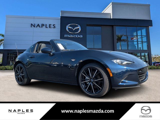 New Deep Crystal Blue Mica 2025 Mazda MX-5 Miata RF Grand Touring