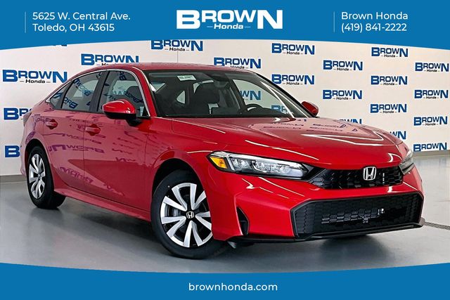 Rallye Red 2026 Honda Civic Sedan Front-Wheel Drive Continuously Variable Transmission