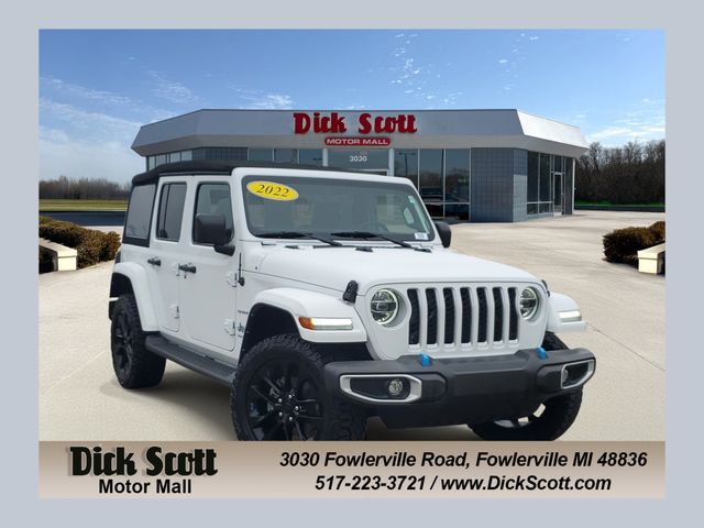 Bright White Clearcoat 2022 Jeep Wrangler 4xe SUV / Crossover Four-Wheel Drive 8-Speed Automatic