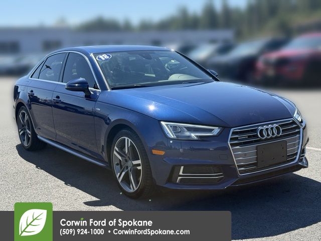 Scuba Blue Metallic 2018 Audi A4 Sedan All-Wheel Drive 7-Speed Automatic