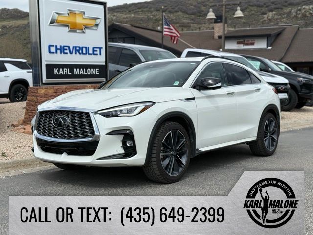 Majestic White 2023 INFINITI QX55 Sensory AWD SUV / Crossover All-Wheel Drive Continuously Variable Transmission