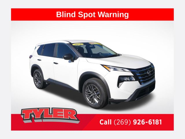 Glacier White 2024 Nissan Rogue S FWD SUV / Crossover Front-Wheel Drive Continuously Variable Transmission