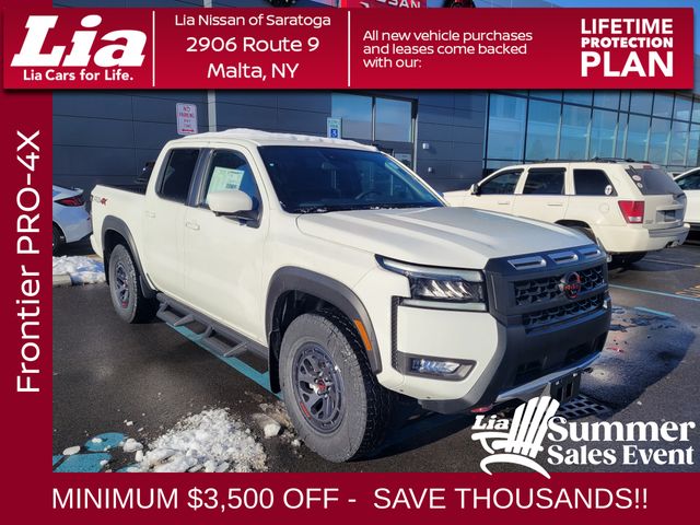 Glacier White 2026 Nissan Frontier PRO-4X Crew Cab 4WD Pickup Truck Four-Wheel Drive 9-Speed Automatic Overdrive